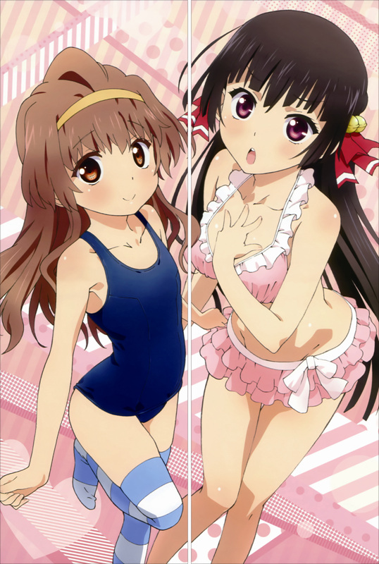 OniAi Akiko Himenokouji + Anastasia Nasuhara Anime Dakimakura Japanese Pillow Cover