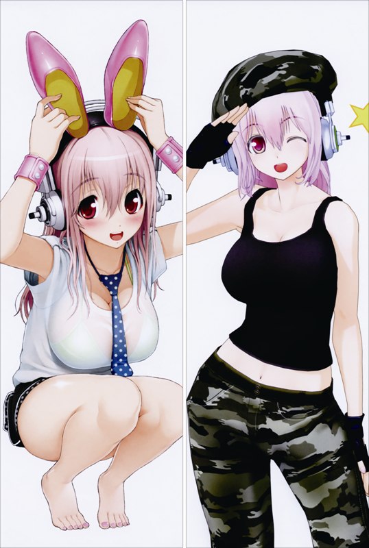 Super Sonico Anime Dakimakura Body Pillow Cover