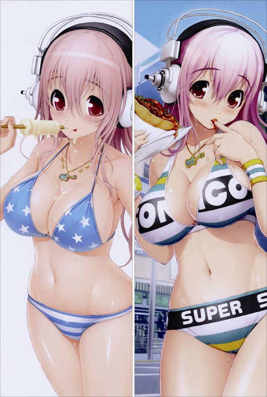 Super Sonico Anime Dakimakura Body Pillow Cover
