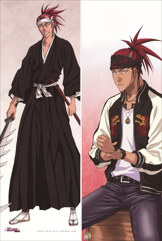 Bleach Renji Abarai Anime Dakimakura Pillow Cover
