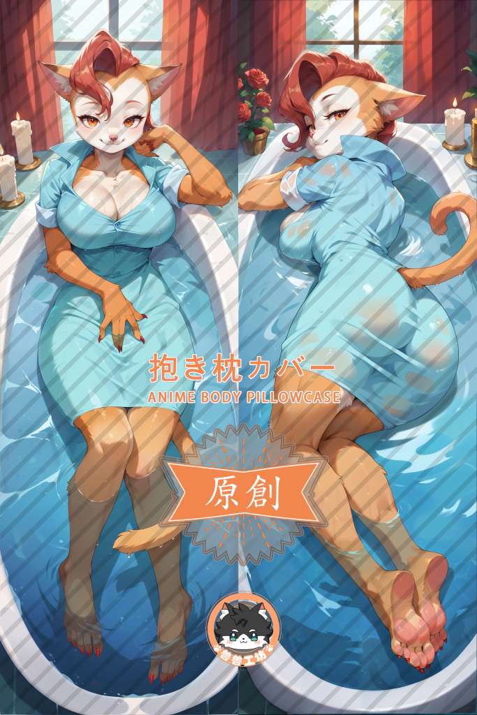 Yinyin Cat Furry Anime Dakimakura Body Pillow Cover