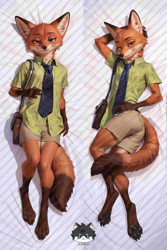 Zootopia Nick Wilde Furry Anime Dakimakura Body Pillow Cover