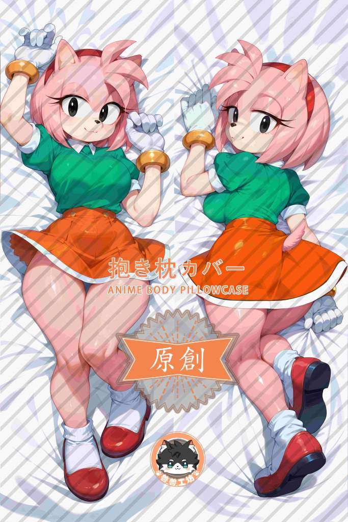 Sonic the Hedgehog Amy Rose Furry Anime Dakimakura Body Pillow Cover