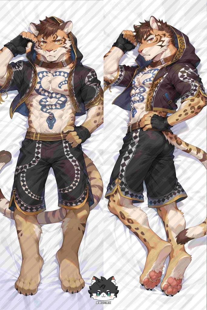 Nekojishi likulau Furry Anime Dakimakura Body Pillow Cover