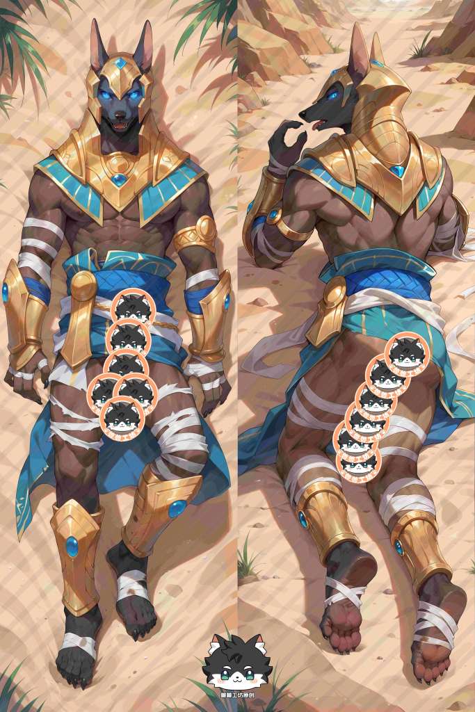League of Legends Nasus Furry Anime Dakimakura Body Pillow Cover