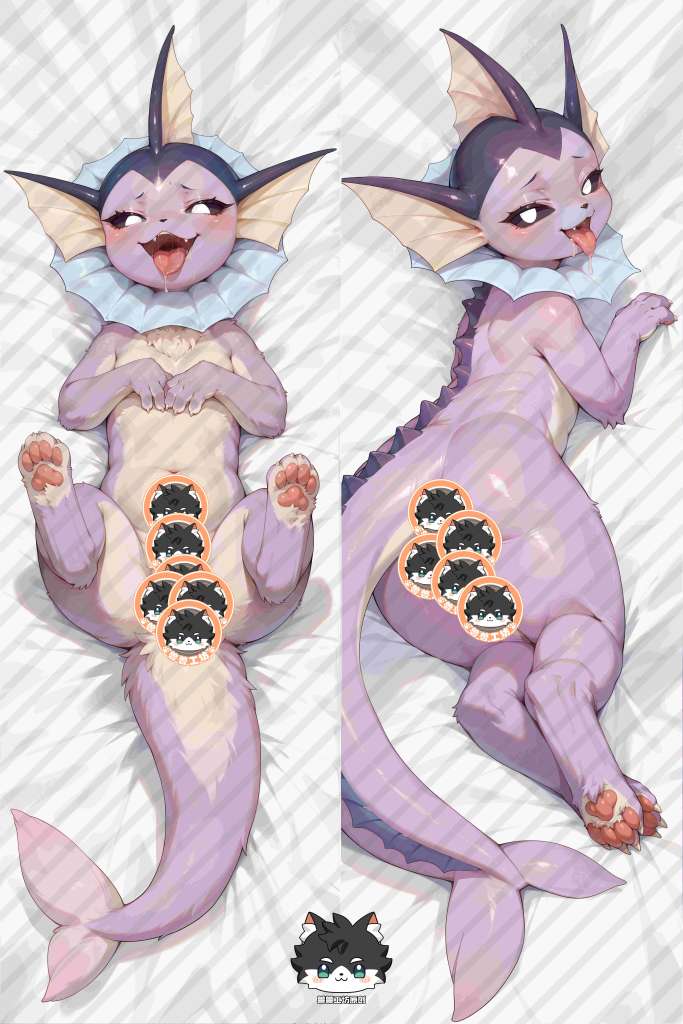 Pokémon Vaporeon Furry Anime Dakimakura Body Pillow Cover