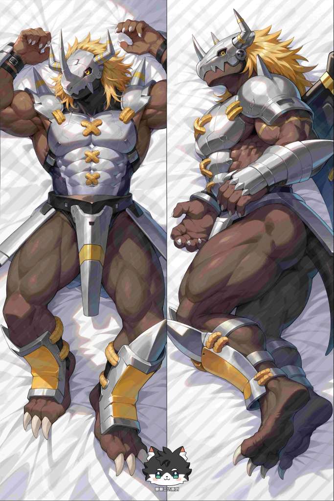 Digimon Black War Greymon Anime Dakimakura Body Pillow Cover