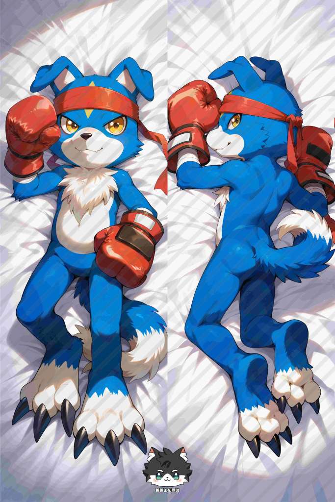 Digimon Gaomon Furry Anime Dakimakura Body Pillow Cover