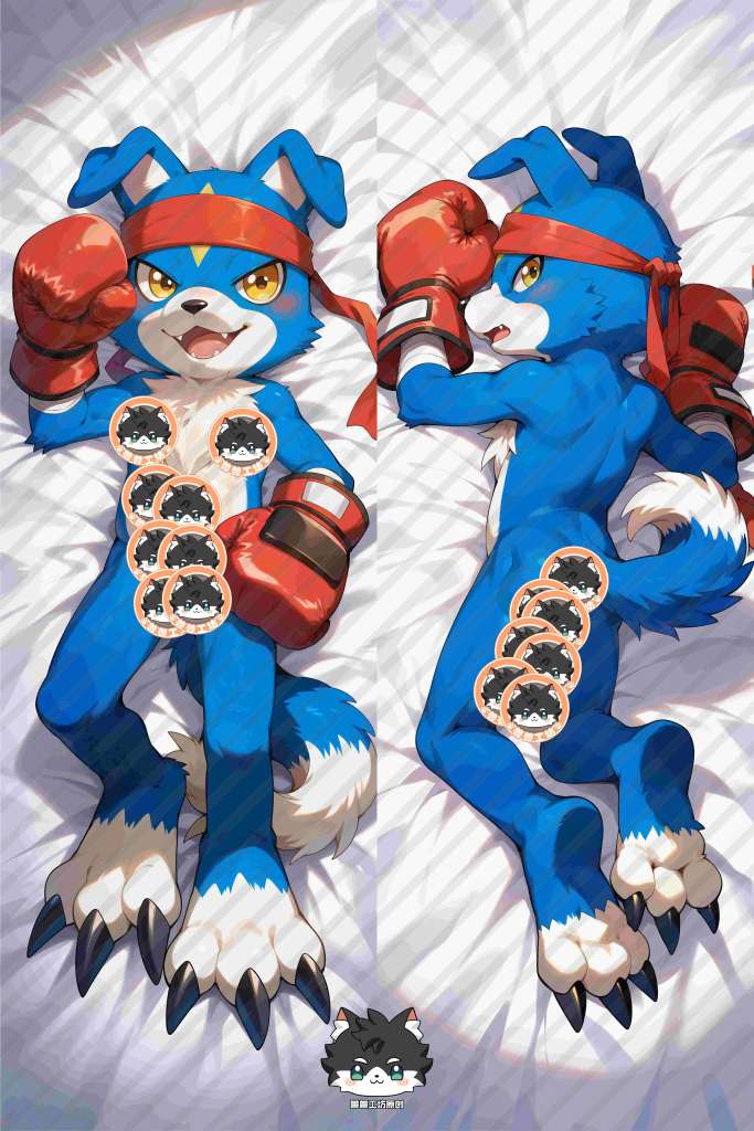 Digimon Gaomon Furry Anime Dakimakura Body Pillow Cover