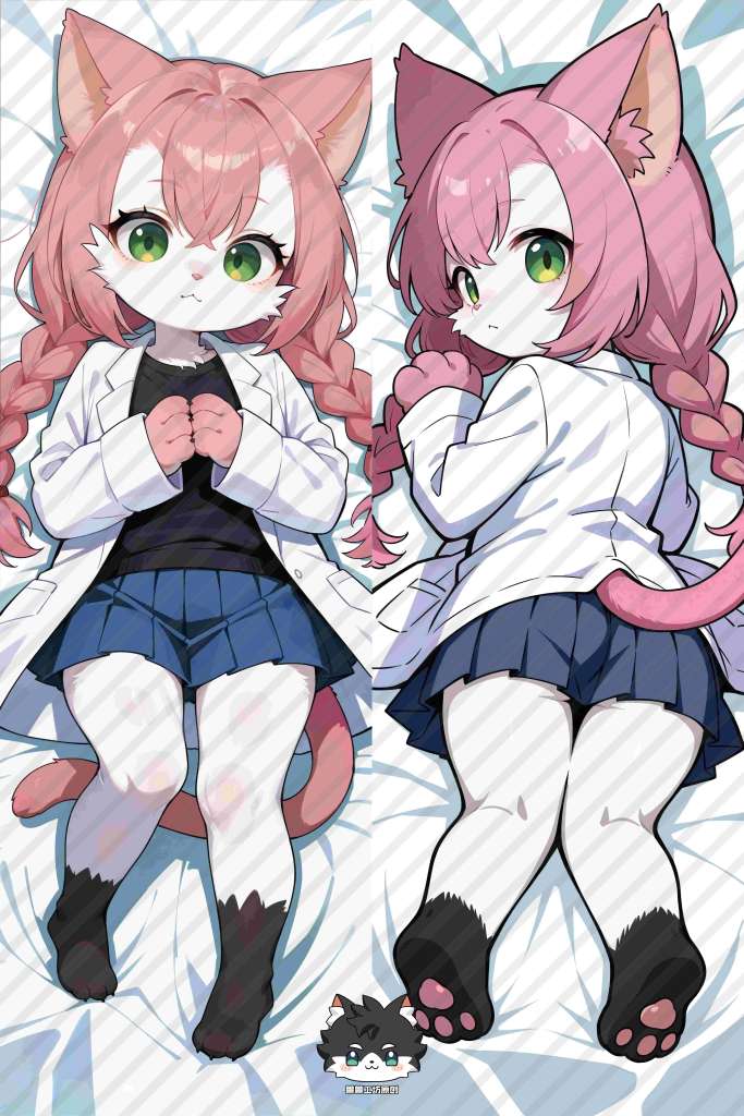 The Battle Cats Dr. Cat Furry Anime Dakimakura Body Pillow Cover