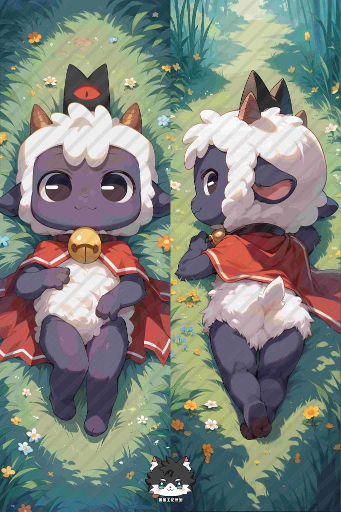 Cult of the Lamb The Lamb Furry Anime Dakimakura Body Pillow Cover