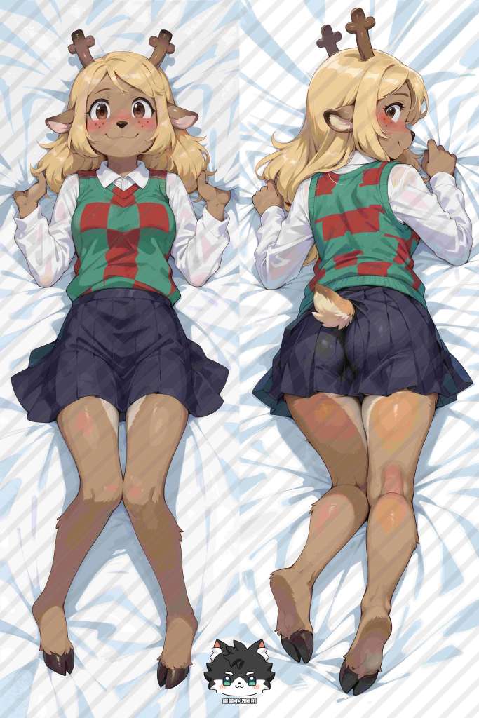 Deltarune Noelle Holiday Furry Anime Dakimakura Body Pillow Cover