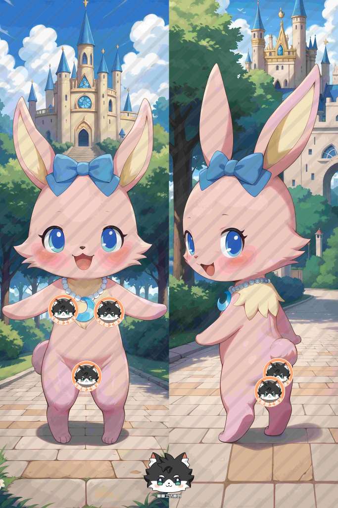 Original Character Pink Rabbit Anime Dakimakura Body Pillow Cover
