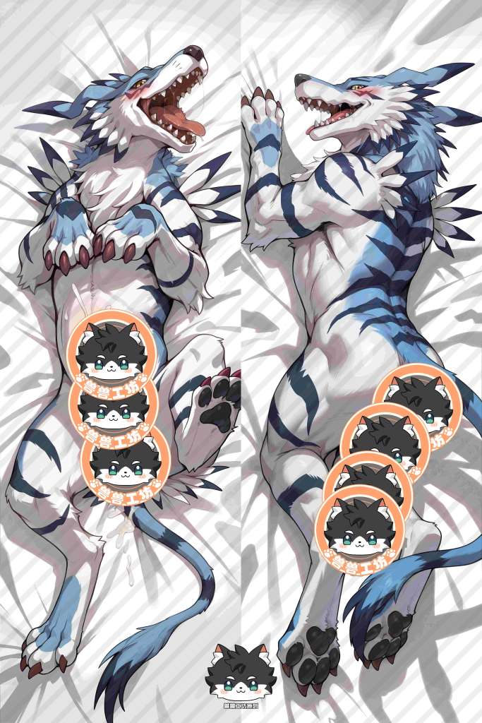 Digital Monsters Garurumon Anime Dakimakura Body Pillow Cover