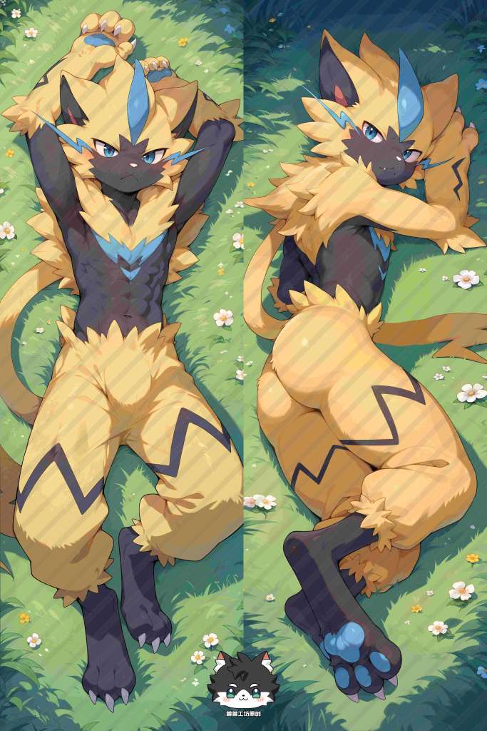 Pokemon Pocket Monster Zeraora Anime Dakimakura Body Pillow Cover