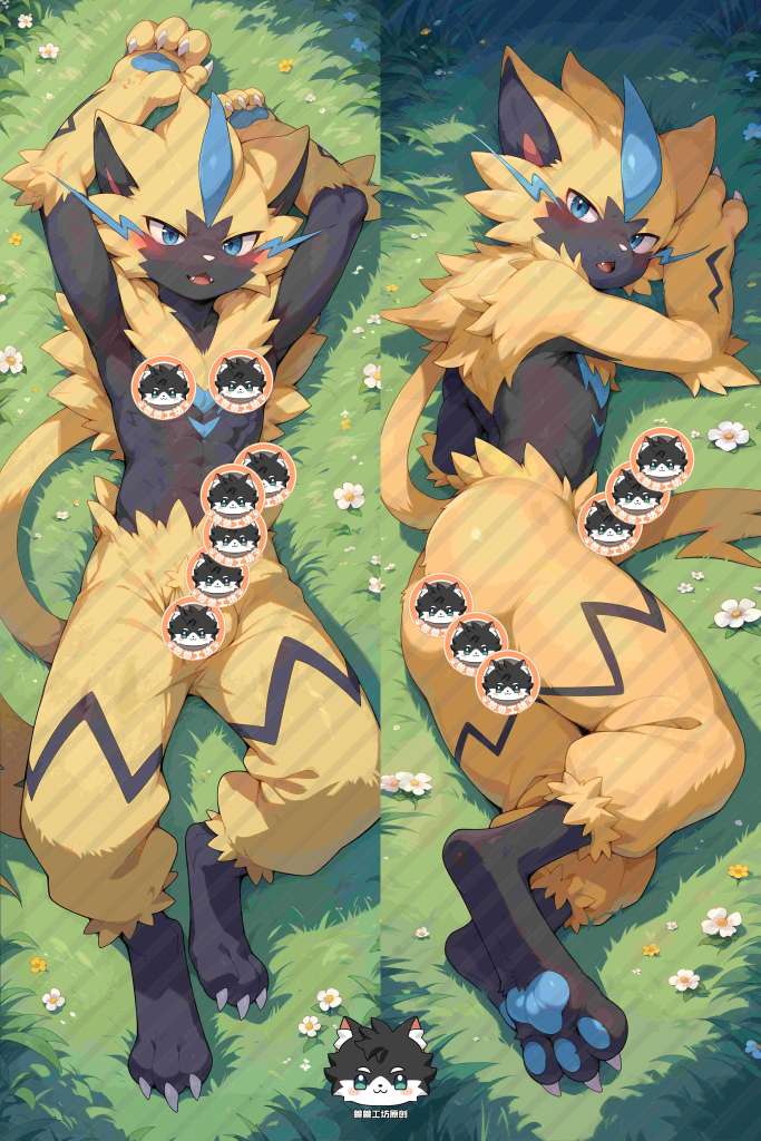 Pokemon Pocket Monster Zeraora Anime Dakimakura Body Pillow Cover