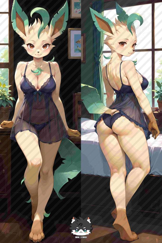 Pokemon Pocket Monster Leafeon Anime Dakimakura Body Pillow Cover