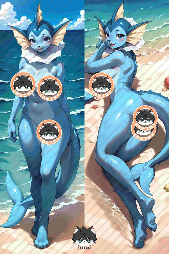 Pokemon Pocket Monster Vaporeon Anime Dakimakura Body Pillow Cover