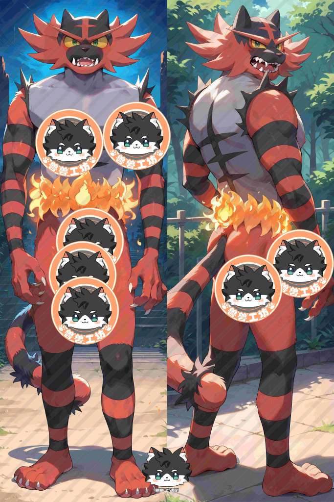 Pokemon Pocket Monster Incineroar Anime Dakimakura Body Pillow Cover