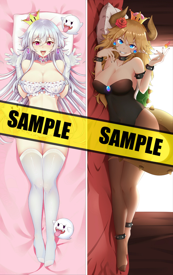 Super Mario Bowsette Princess Bowser Anime Dakimakura Pillow Cover