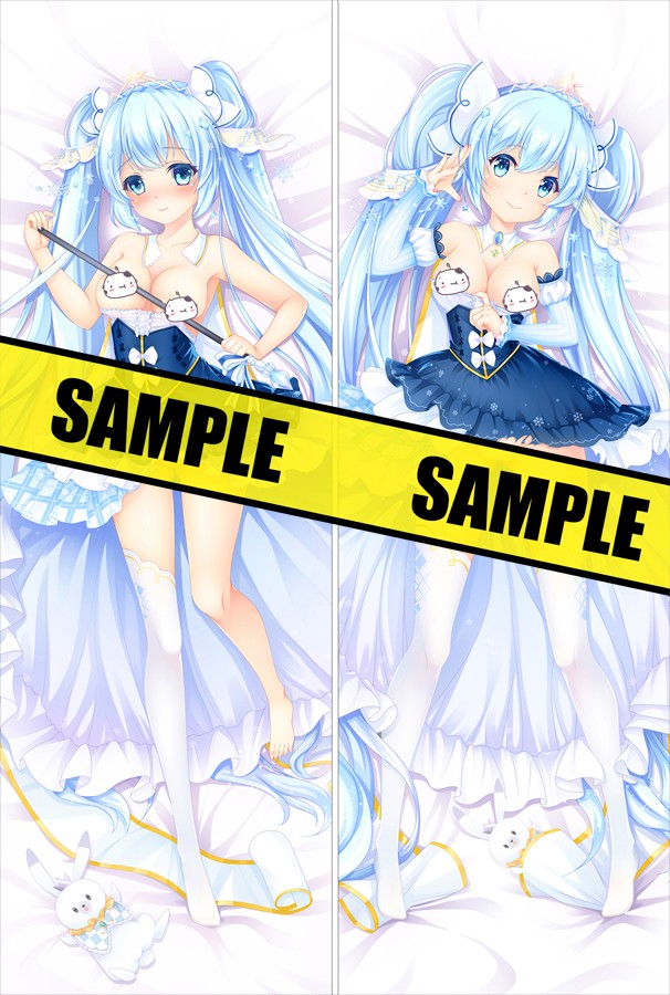 Snow Miku With Double Sides Zipper as a girlfriend wife Anime Dakimakura Pillow Cover