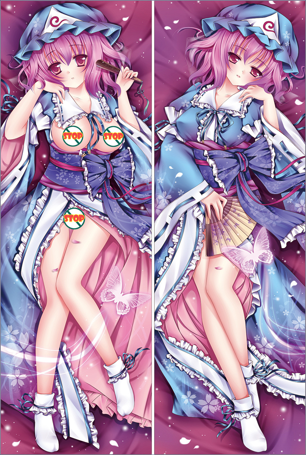 TouHou Project Saigyouji Yuyuko Anime Dakimakura Pillow Cover WOW-YC192