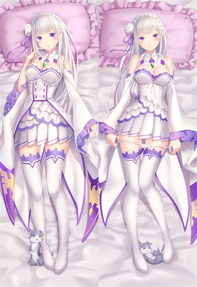 Re:Zero Emilia Anime Dakimakura Pillow Case69063