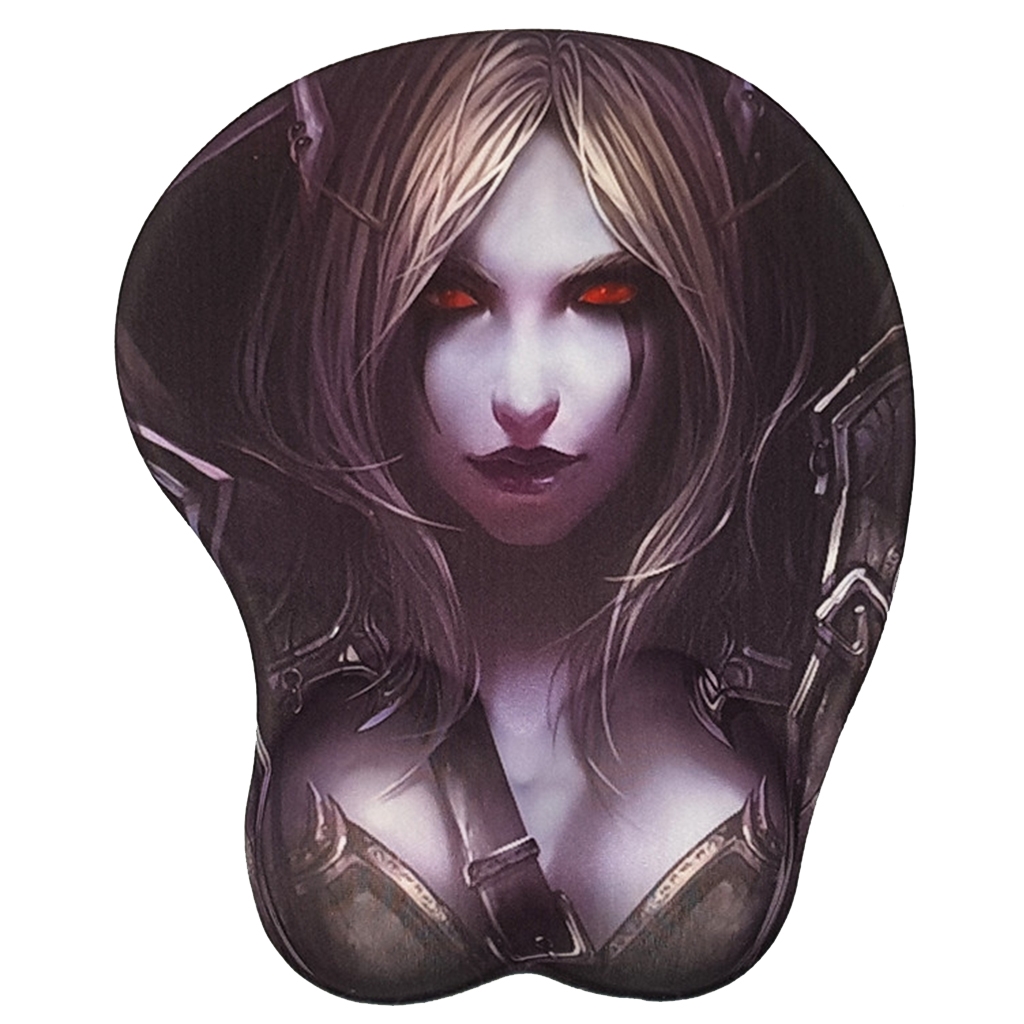 World of Warcraft Sylvanas Windrunner 3D Mousepad-Soft Breast 3D Silicon Mouse Pad Mat Wrist Rest