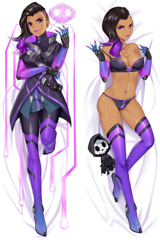 Overwatch Sombra Anime Dakimakura Pillow Cover