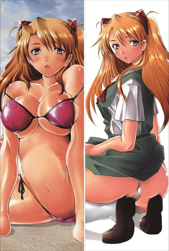 Neon Genesis Evangelion Asuka Langley Soryu Anime Dakimakura Waifu Pillow Case