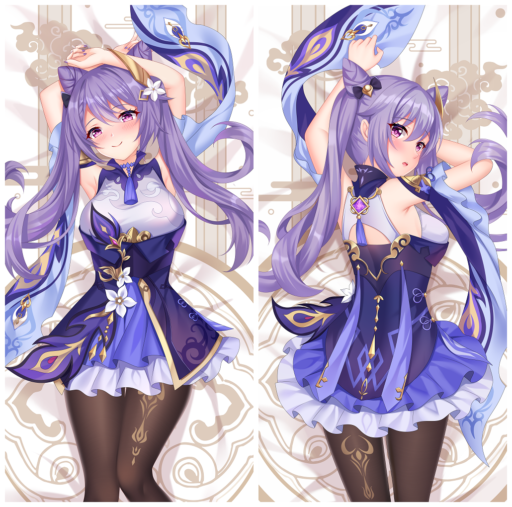 Genshin Impact Keqing 3D Detachable Pillow Cover（Including 3D Breasts or Hips）