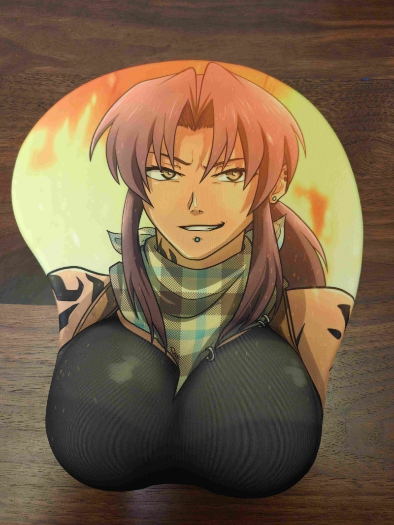 Black Lagoon Revy 3D Mouse Pad Ergonomic Wrist Rest Gaming Mousepad