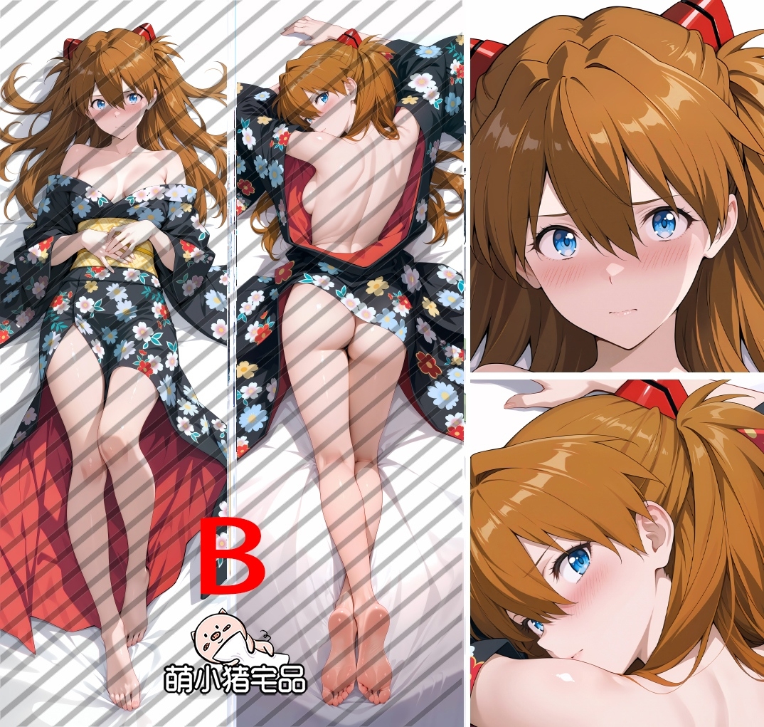 Neon Genesis Evangelion Asuka Langley Soryu Anime Dakimakura Body Pillow Cover