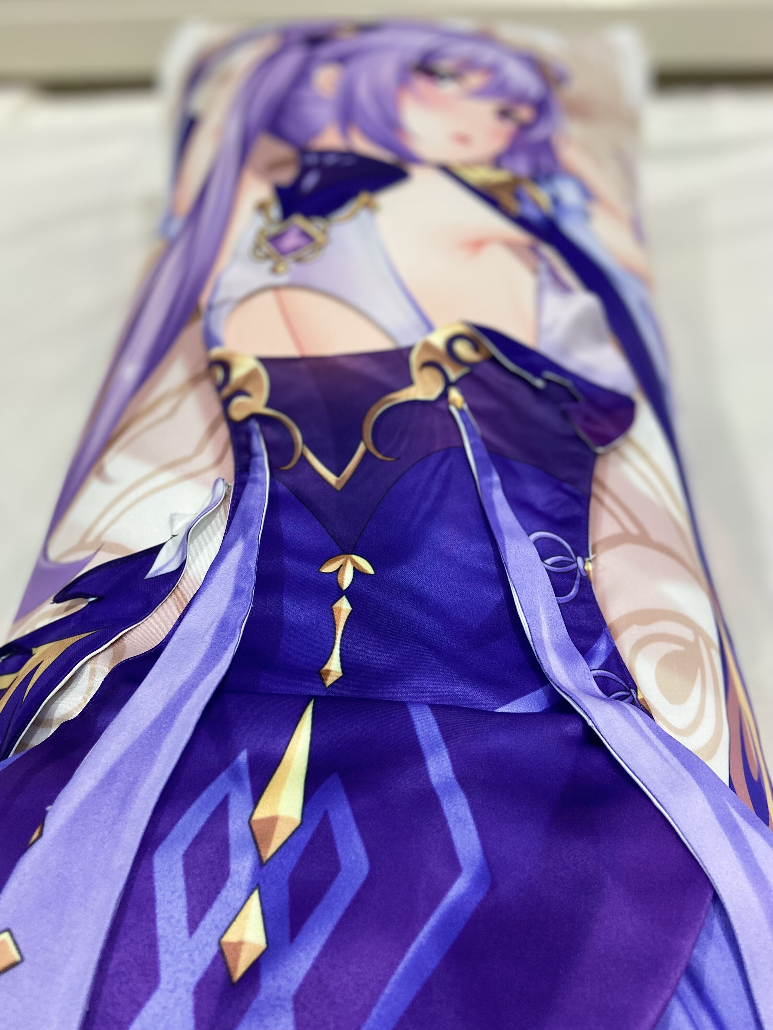 Genshin Impact Keqing 3D Detachable Pillow Cover（Including 3D Breasts or Hips）