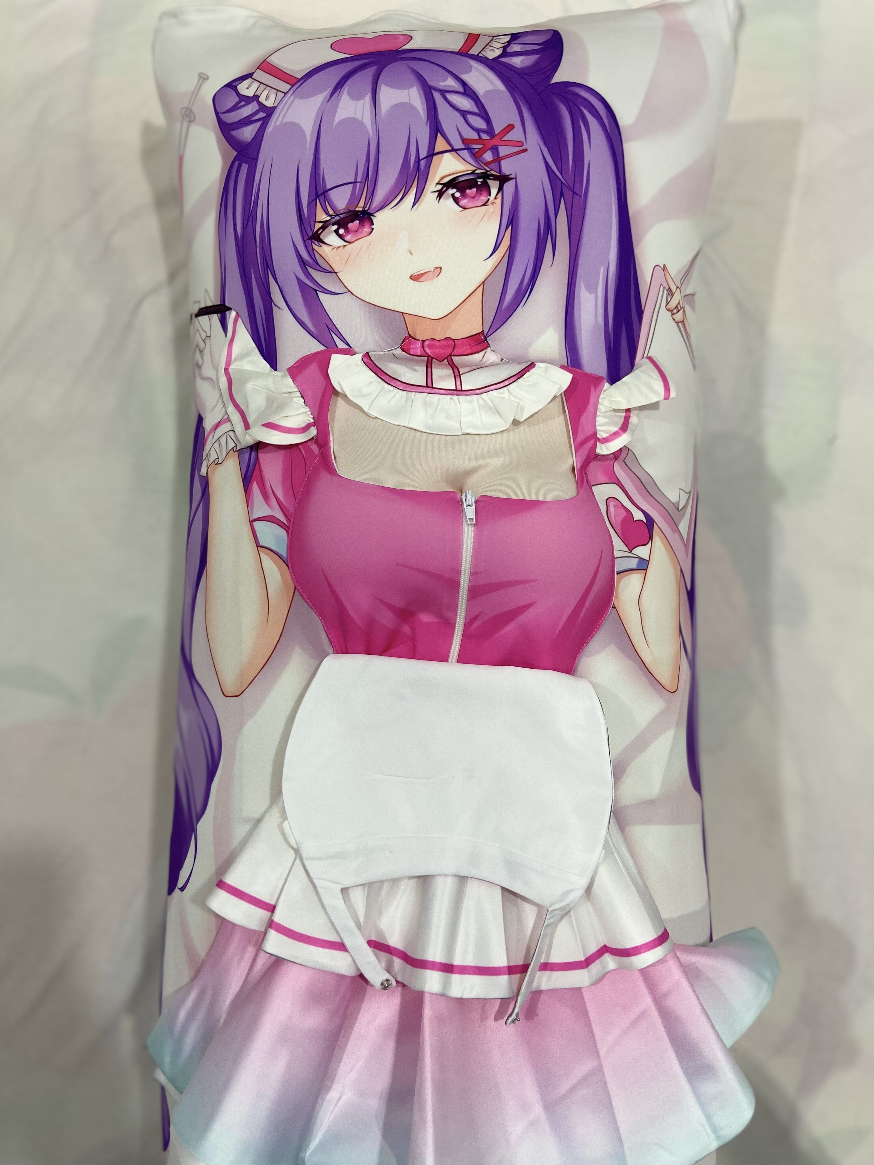 Genshin Impact Keqing 3D Detachable Pillow Cover（Including 3D Breasts or Hips）