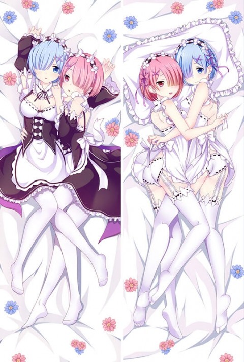 Re:Zero Rem Ram Anime Dakimakura Pillow Cover66087