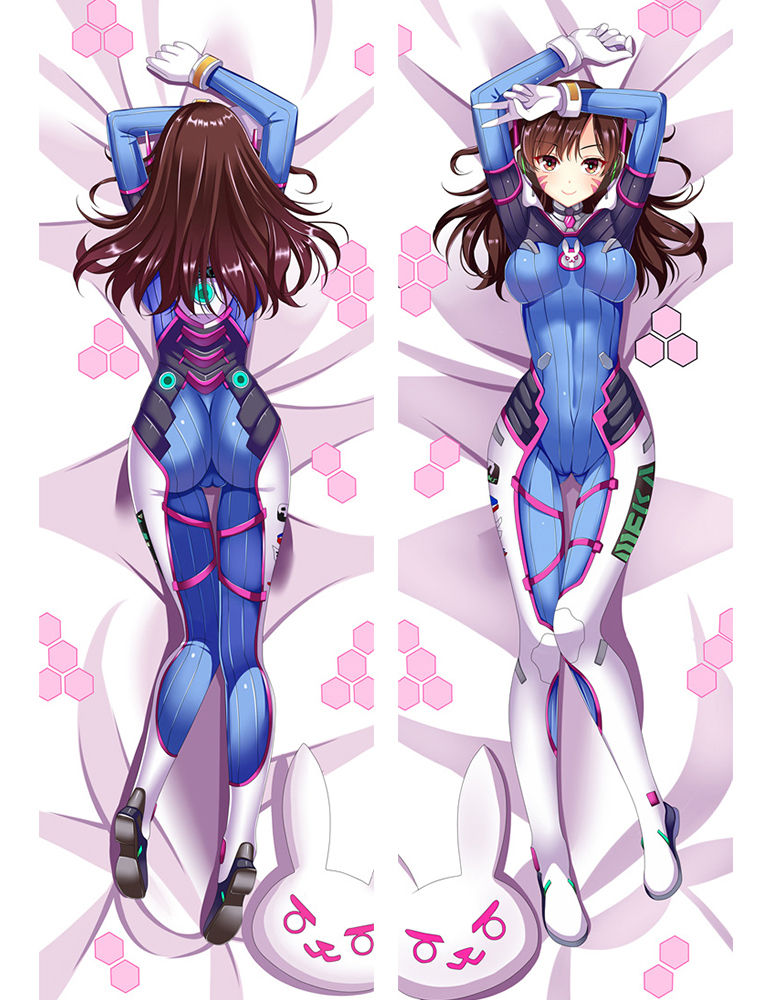 Overwatch D.VA Anime Dakimakura Pillow Cover