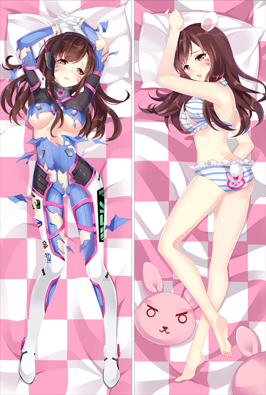 Overwatch D.VA Anime Dakimakura Pillow Cover