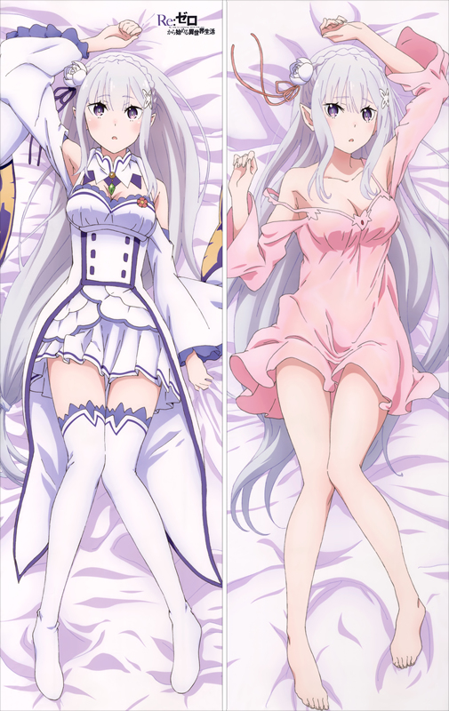 Re:Zero Emilia Anime Dakimakura Pillow Cover