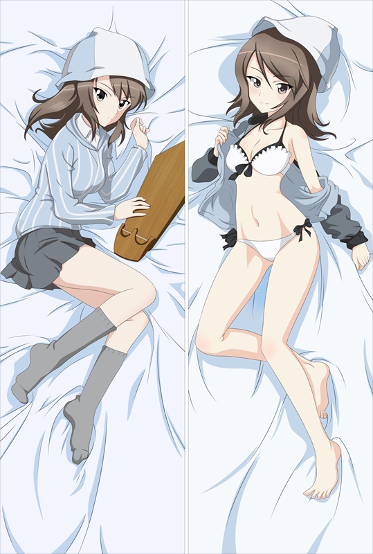 Girls und Panzer GUP Dakimakura Mika Anime Girl Hugging Body Pillow Case Cover
