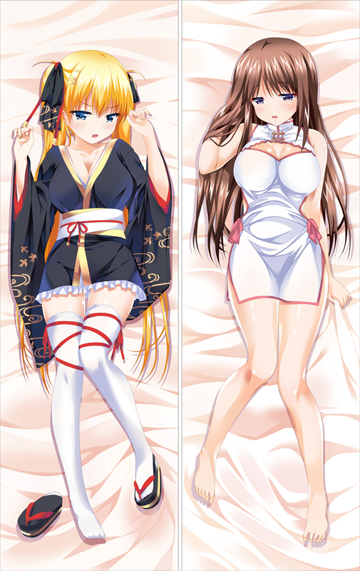 Oni Chichi ~Manamusume Kyousei Hatsujou~Akitsuki Airi&Akitsuki Marina Anime Dakimakura Pillow Cover