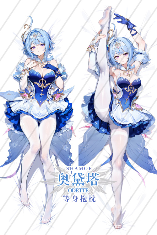 Genshin Impact Odette Anime Dakimakura Body Pillow Cover