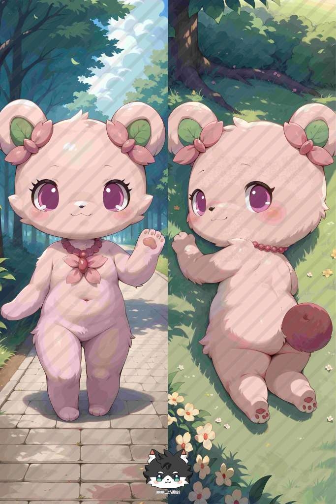 Jewelpet Sakuran Furry Anime Dakimakura Body Pillow Cover