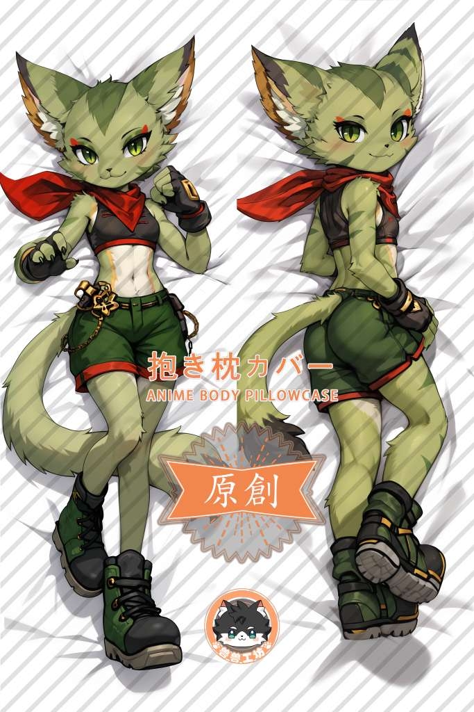 Freedom Planet Carol Tea Furry Anime Dakimakura Body Pillow Cover