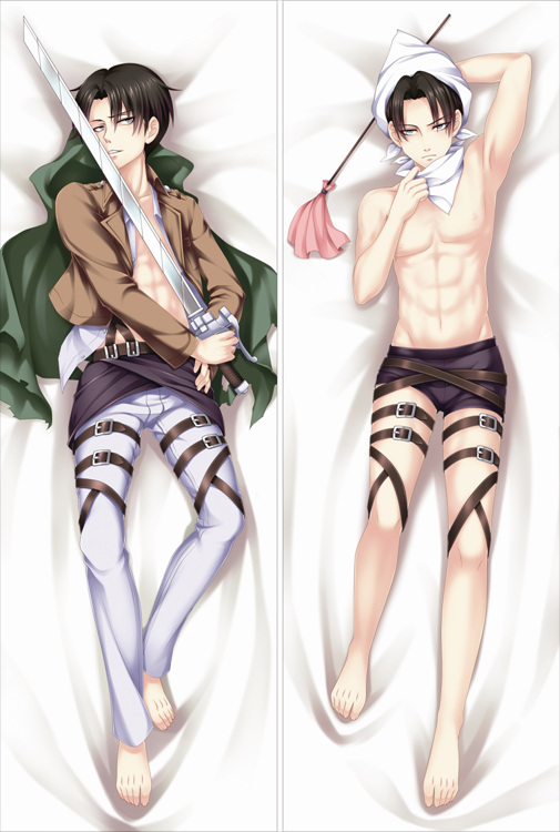 Attack on Titan Levi Rivaille Anime Dakimakura Hugging Pillow Case
