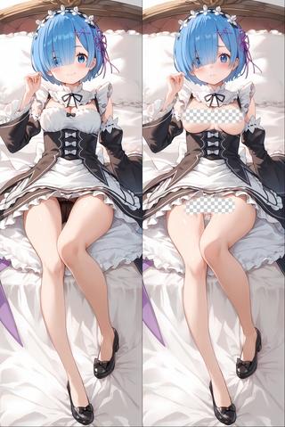 Re:Zero Rem Anime Dakimakura Body Pillow Cover
