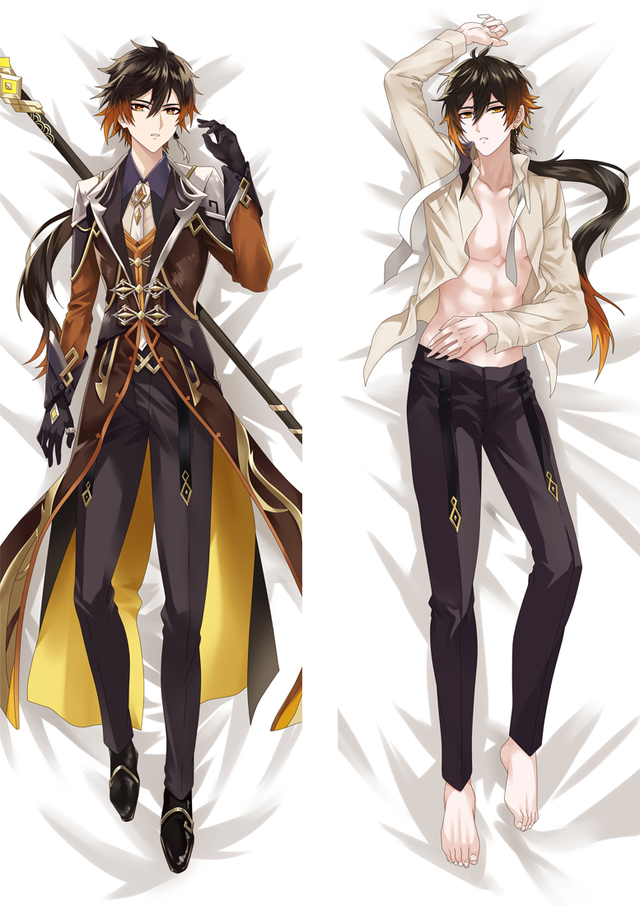 Genshin Impact Zhongli Anime Dakimakura Body Pillow Cover