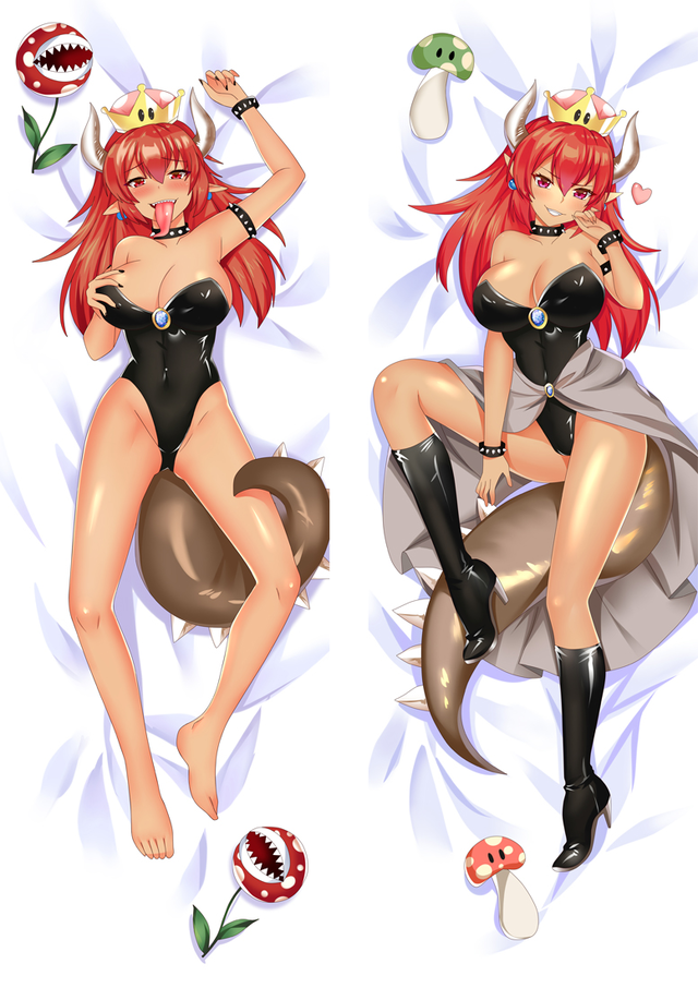 Super Mario Princess Bowsette Anime Dakimakura Body Pillow Cover H3880-C