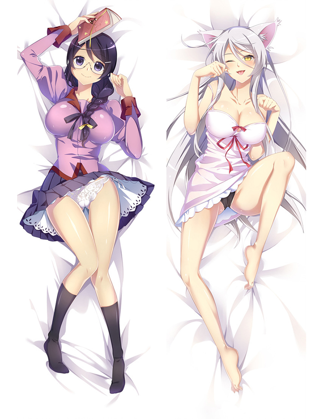 Monogatari Series Tsubasa Hanekawa Anime Dakimakura Pillow Cover