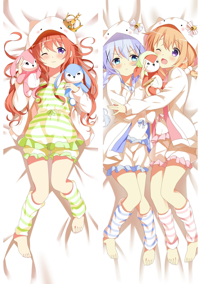 Is the Order a Rabbit? Hoto Cocoa Chino Anime Dakimakura Pillow Cover